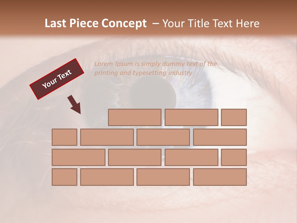 A Close Up Of A Person's Eye With A Brown Background PowerPoint Template