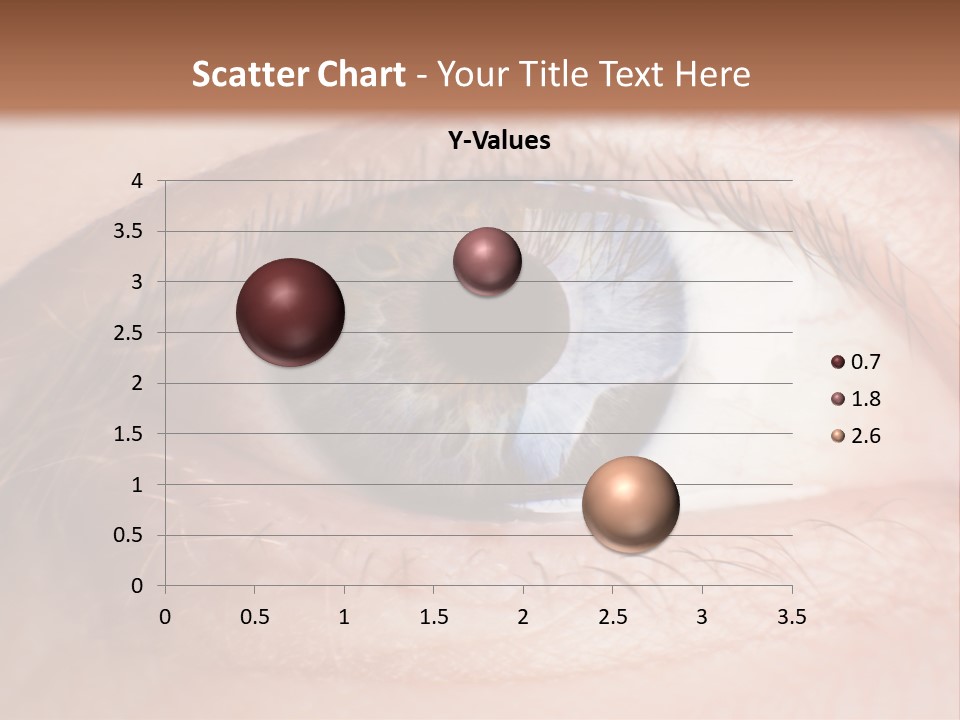 A Close Up Of A Person's Eye With A Brown Background PowerPoint Template