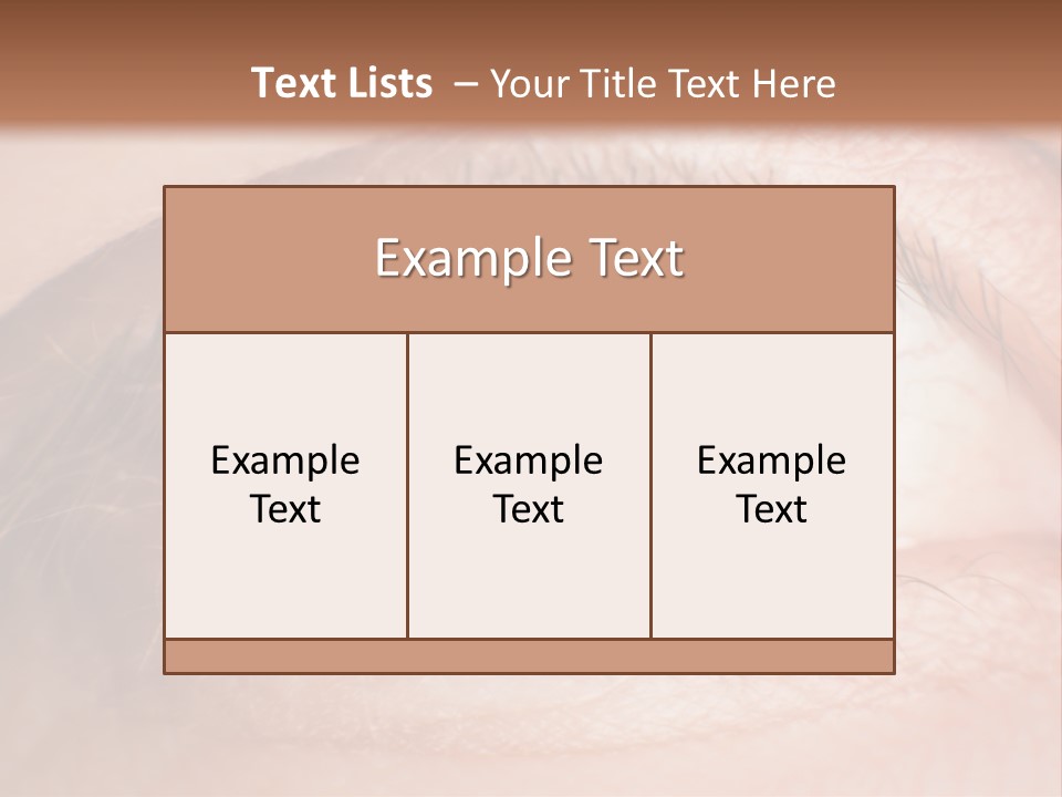 A Close Up Of A Person's Eye With A Brown Background PowerPoint Template