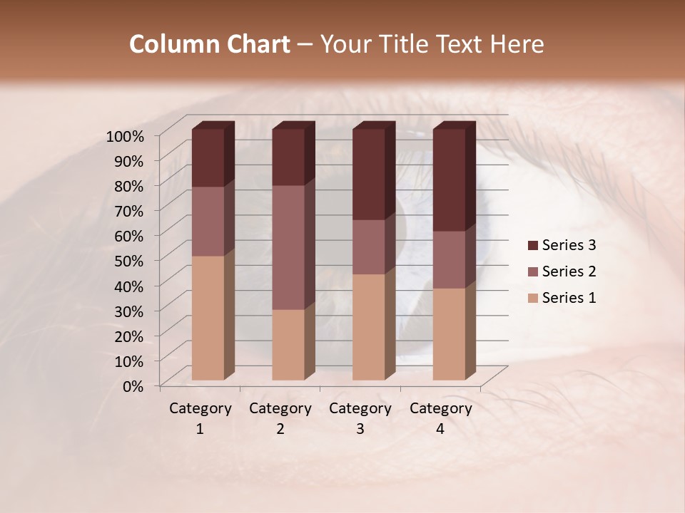 A Close Up Of A Person's Eye With A Brown Background PowerPoint Template