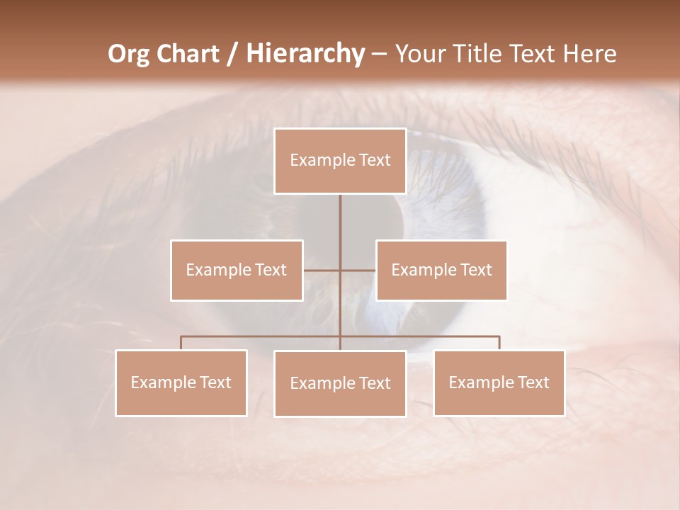 A Close Up Of A Person's Eye With A Brown Background PowerPoint Template