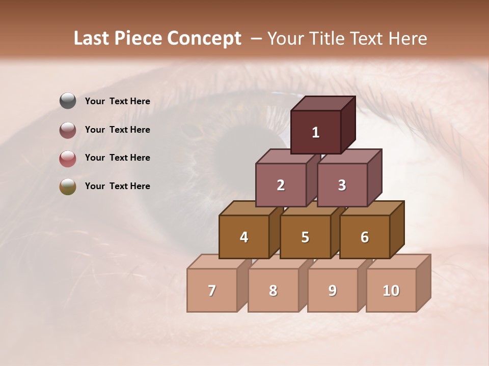 A Close Up Of A Person's Eye With A Brown Background PowerPoint Template