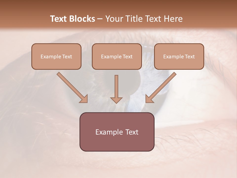 A Close Up Of A Person's Eye With A Brown Background PowerPoint Template