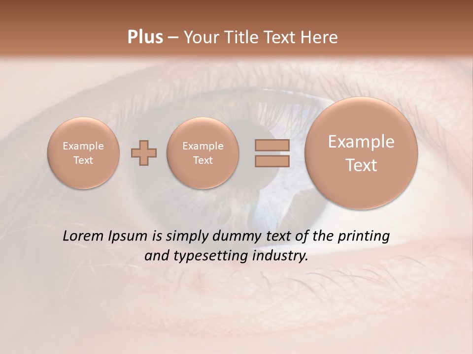 A Close Up Of A Person's Eye With A Brown Background PowerPoint Template