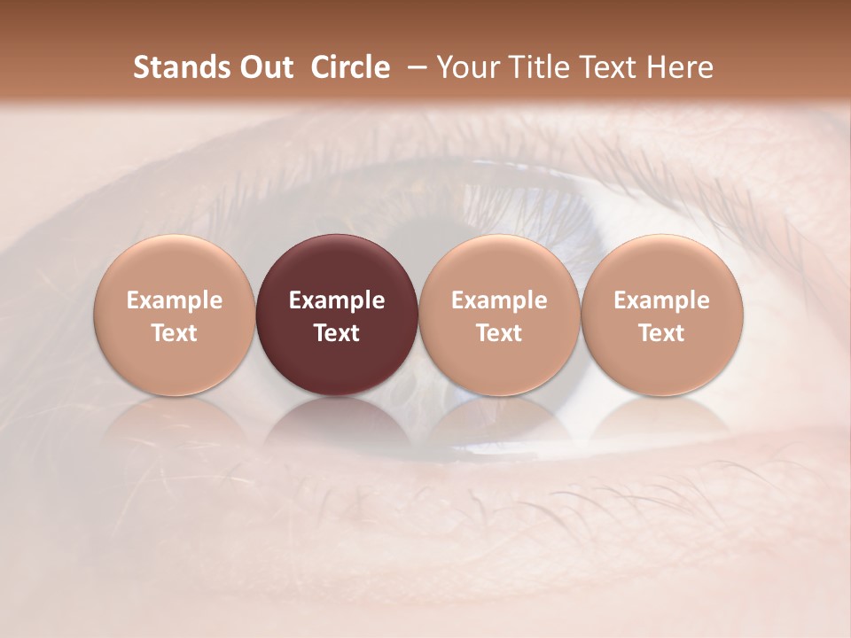 A Close Up Of A Person's Eye With A Brown Background PowerPoint Template