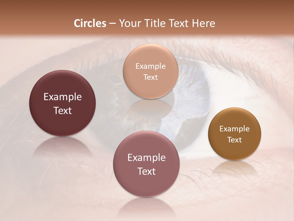 A Close Up Of A Person's Eye With A Brown Background PowerPoint Template