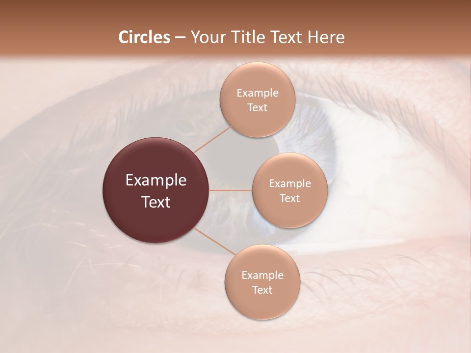 A Close Up Of A Person's Eye With A Brown Background PowerPoint Template