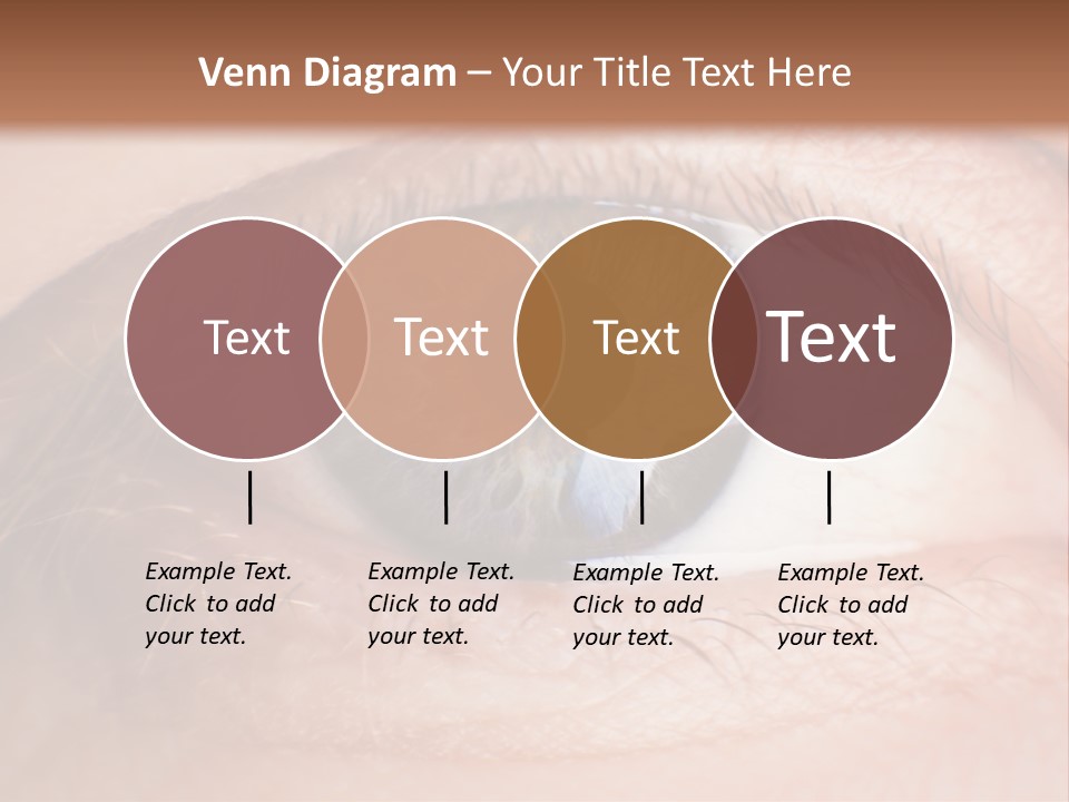 A Close Up Of A Person's Eye With A Brown Background PowerPoint Template