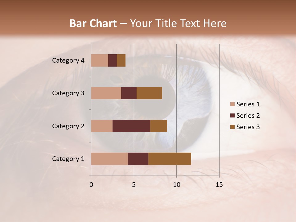 A Close Up Of A Person's Eye With A Brown Background PowerPoint Template
