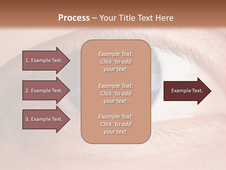 A Close Up Of A Person's Eye With A Brown Background PowerPoint Template