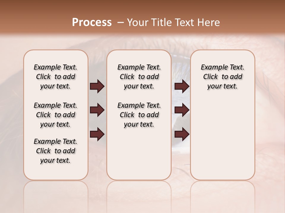 A Close Up Of A Person's Eye With A Brown Background PowerPoint Template