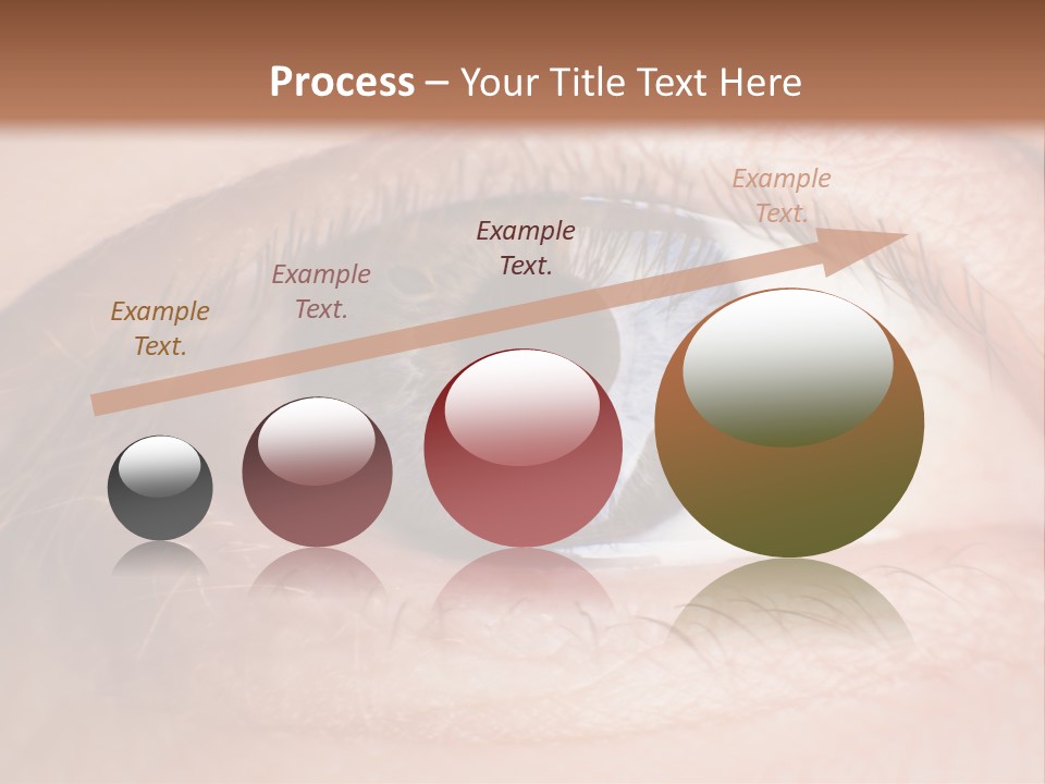 A Close Up Of A Person's Eye With A Brown Background PowerPoint Template