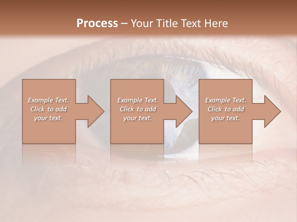 A Close Up Of A Person's Eye With A Brown Background PowerPoint Template