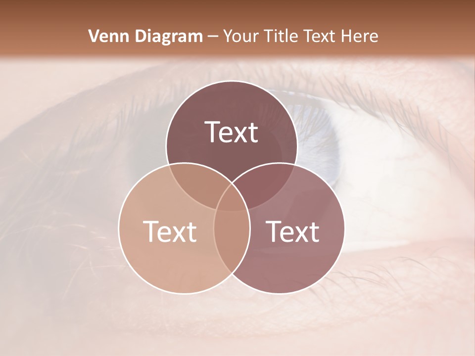 A Close Up Of A Person's Eye With A Brown Background PowerPoint Template