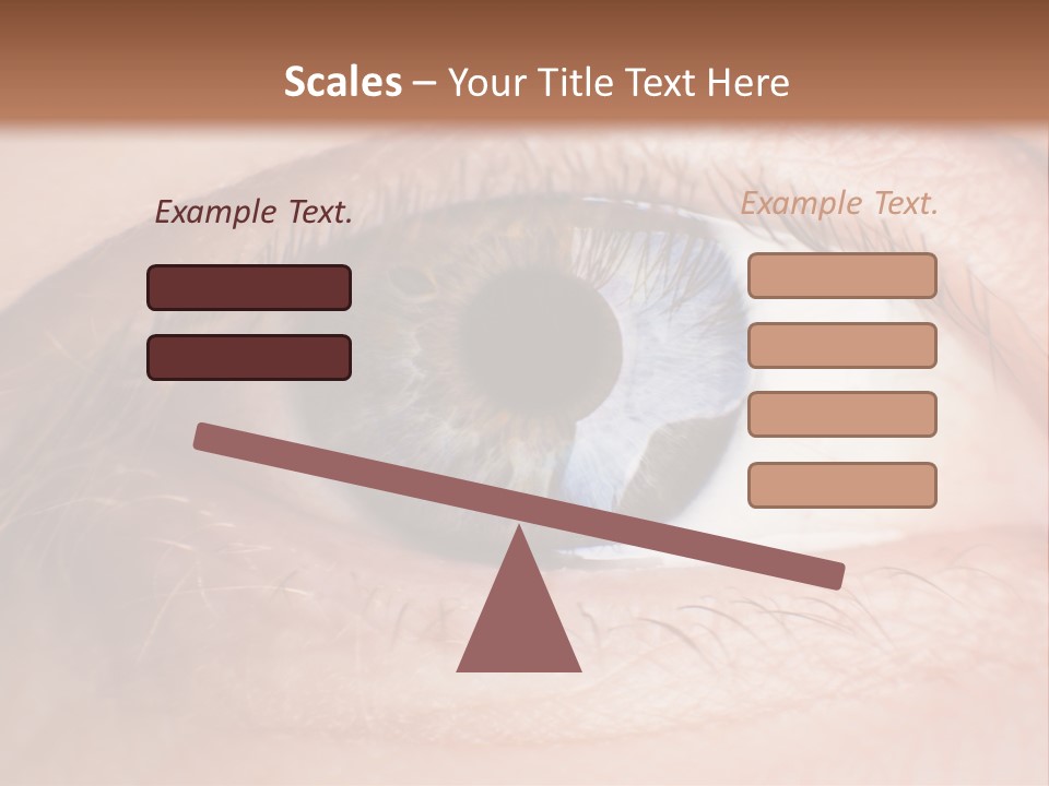 A Close Up Of A Person's Eye With A Brown Background PowerPoint Template
