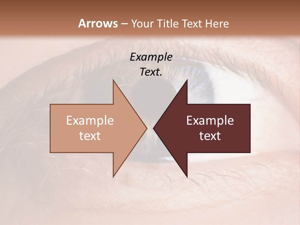 A Close Up Of A Person's Eye With A Brown Background PowerPoint Template
