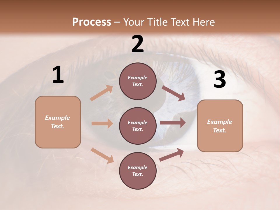 A Close Up Of A Person's Eye With A Brown Background PowerPoint Template