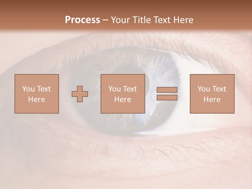 A Close Up Of A Person's Eye With A Brown Background PowerPoint Template