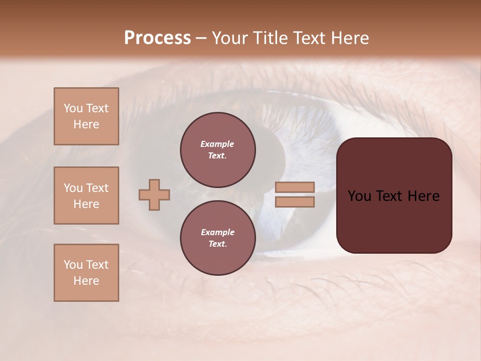 A Close Up Of A Person's Eye With A Brown Background PowerPoint Template