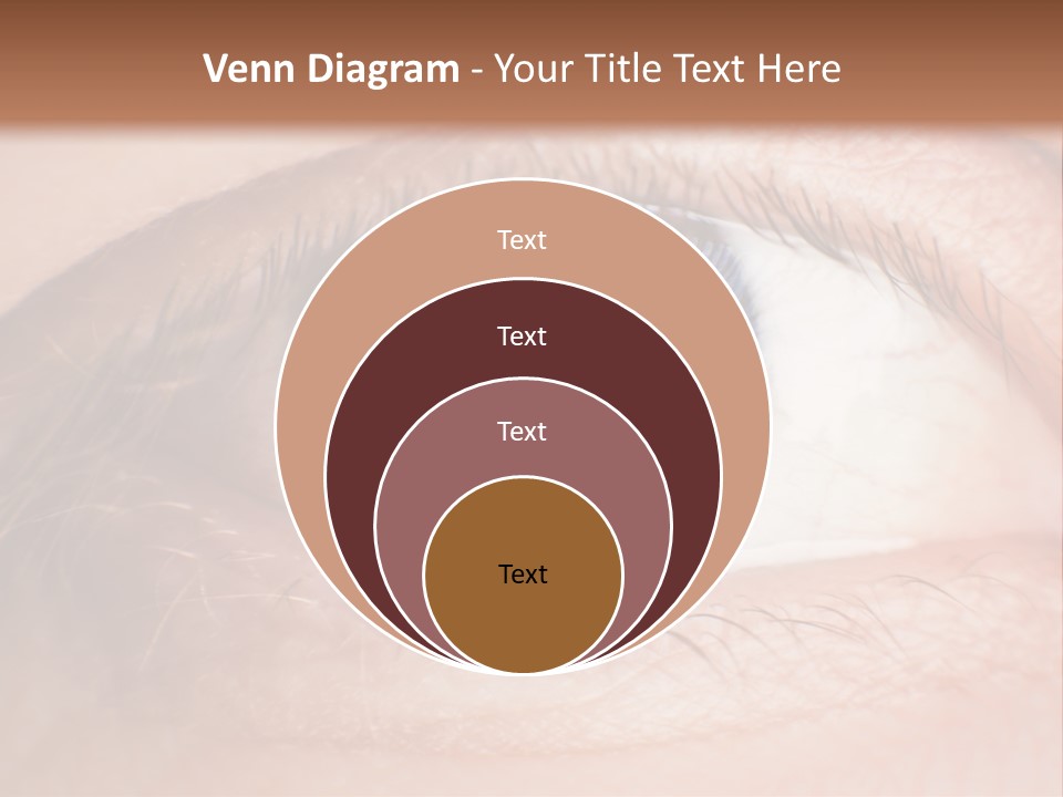 A Close Up Of A Person's Eye With A Brown Background PowerPoint Template