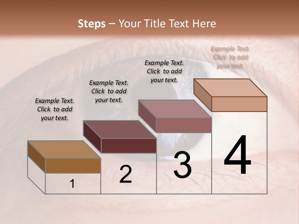 A Close Up Of A Person's Eye With A Brown Background PowerPoint Template