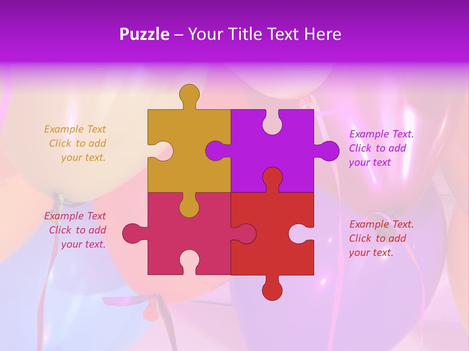 Anniversary Birthday Inflatable PowerPoint Template