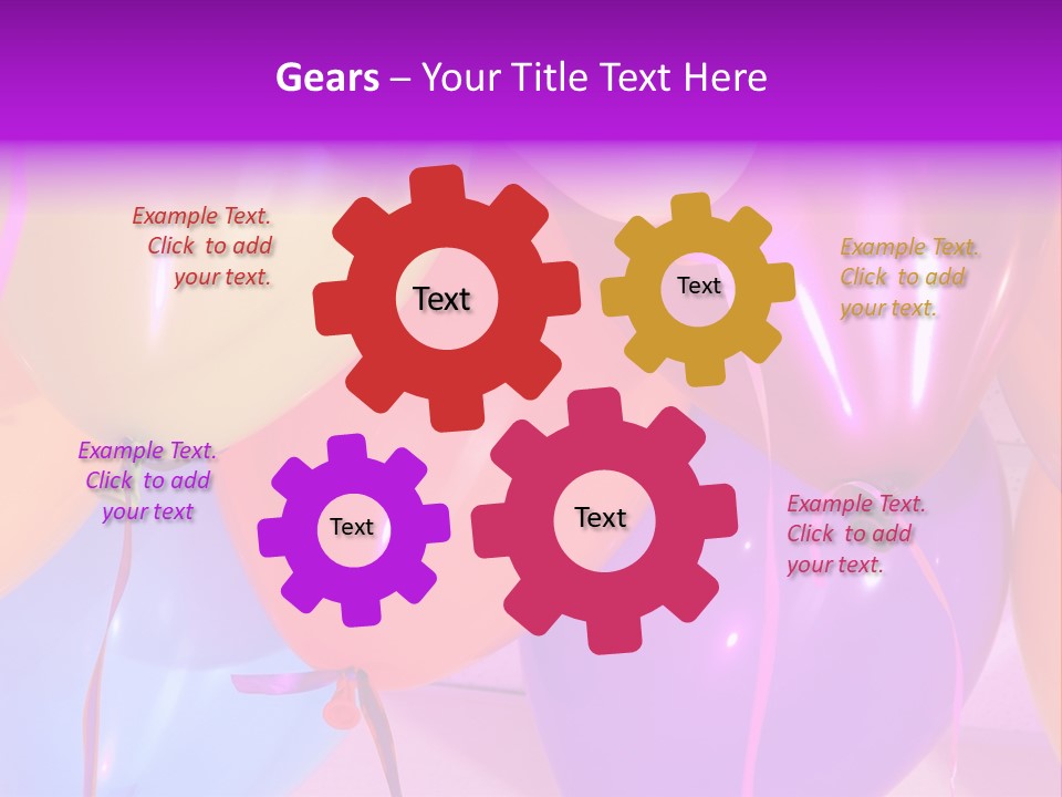 Anniversary Birthday Inflatable PowerPoint Template