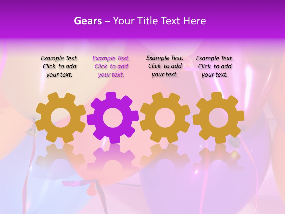 Anniversary Birthday Inflatable PowerPoint Template