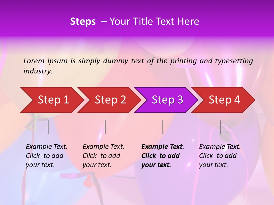 Anniversary Birthday Inflatable PowerPoint Template