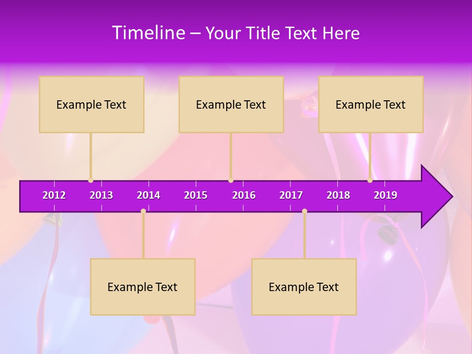 Anniversary Birthday Inflatable PowerPoint Template