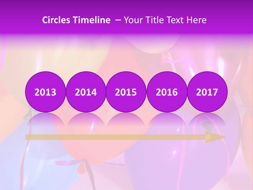 Anniversary Birthday Inflatable PowerPoint Template