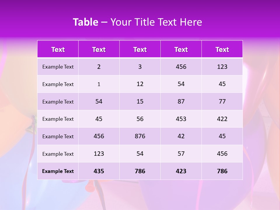 Anniversary Birthday Inflatable PowerPoint Template