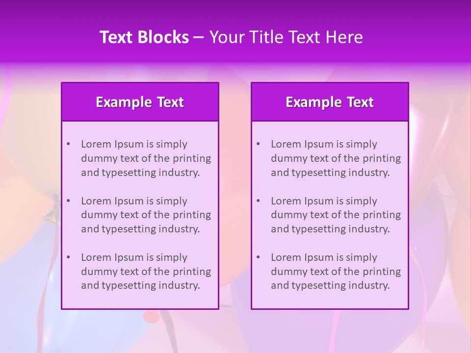 Anniversary Birthday Inflatable PowerPoint Template