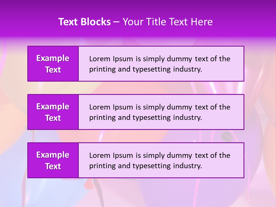 Anniversary Birthday Inflatable PowerPoint Template