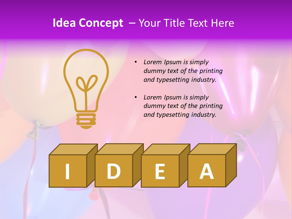 Anniversary Birthday Inflatable PowerPoint Template