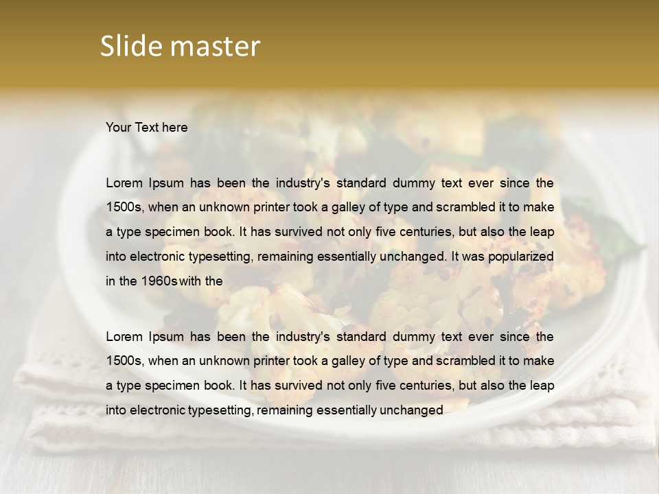 Side Lunch Vegetable PowerPoint Template