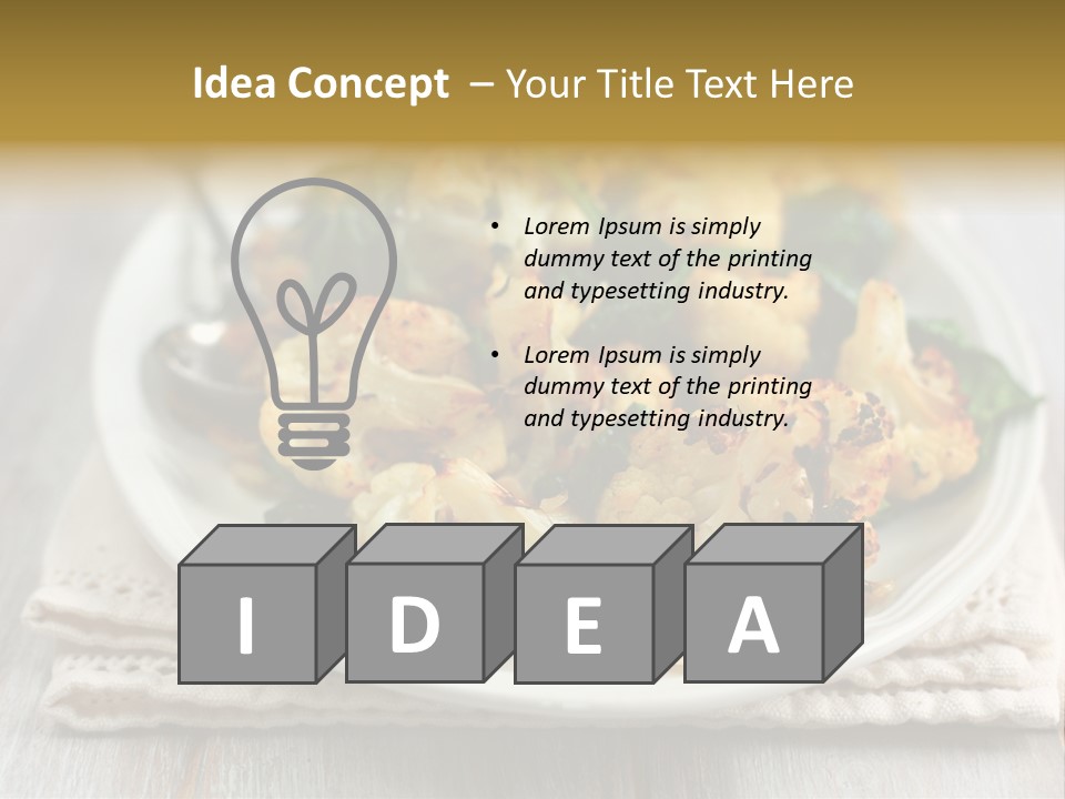 Side Lunch Vegetable PowerPoint Template