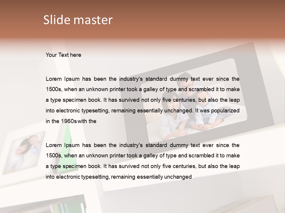 Living Room Happy Face PowerPoint Template