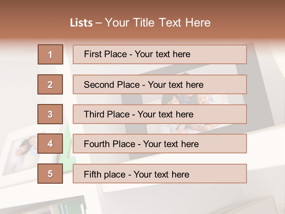 Living Room Happy Face PowerPoint Template