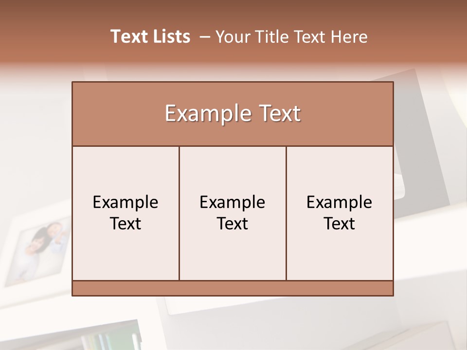 Living Room Happy Face PowerPoint Template