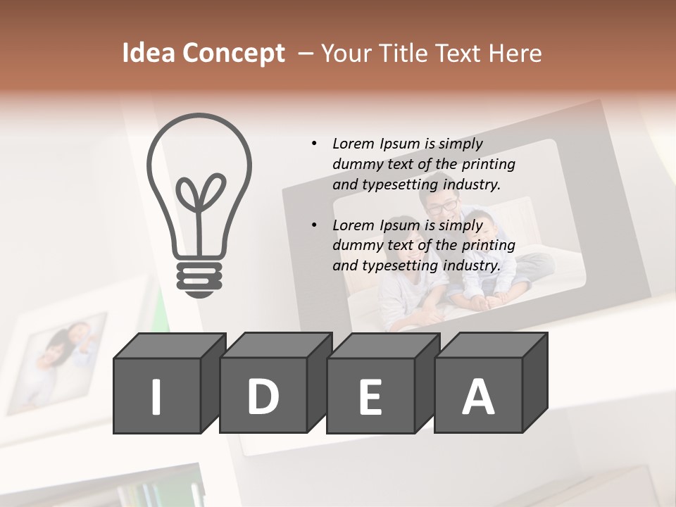 Living Room Happy Face PowerPoint Template