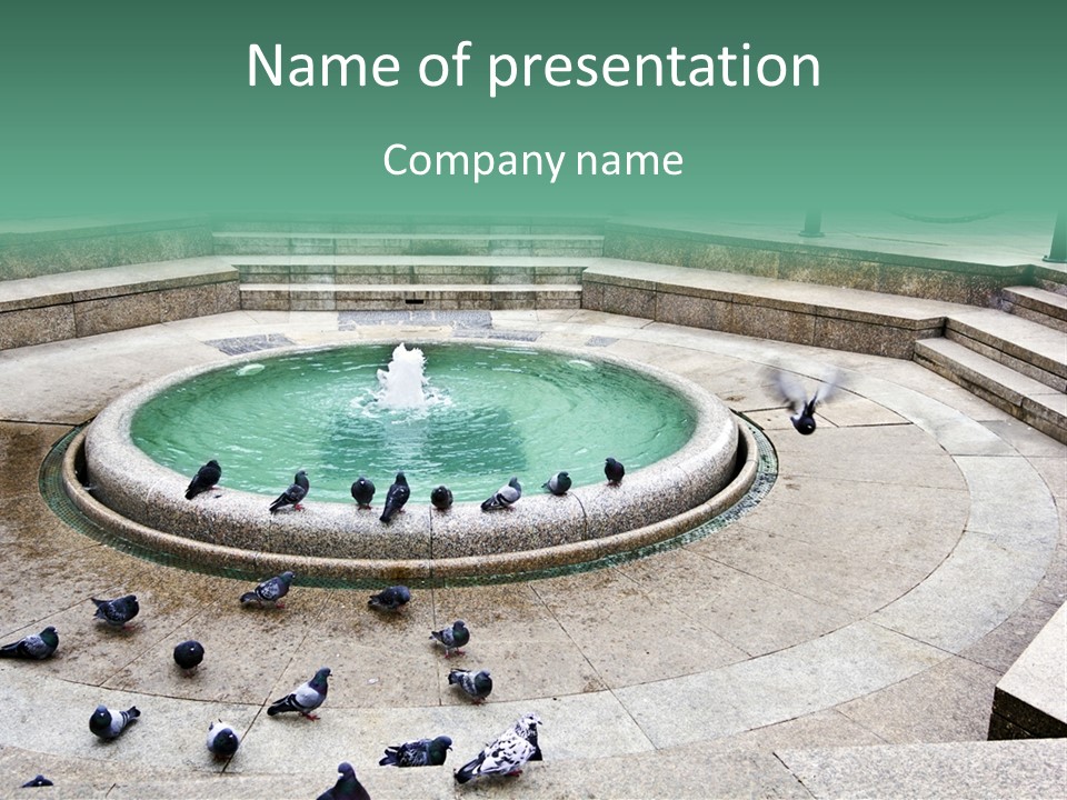 Marble Garden Building PowerPoint Template