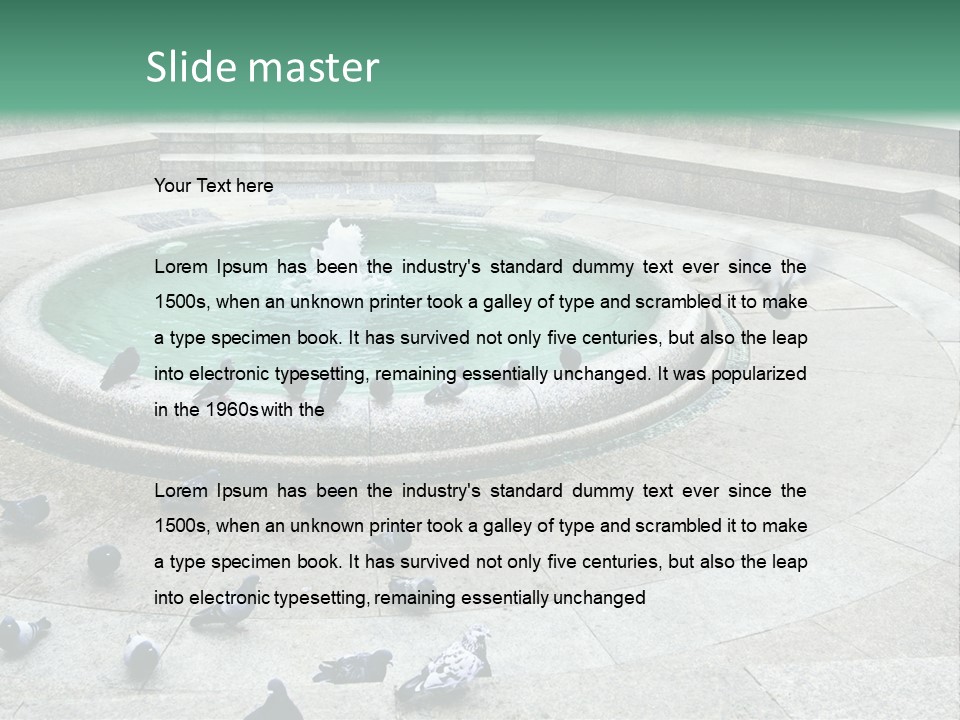 Marble Garden Building PowerPoint Template