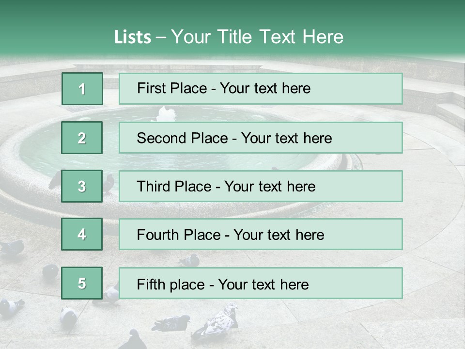 Marble Garden Building PowerPoint Template