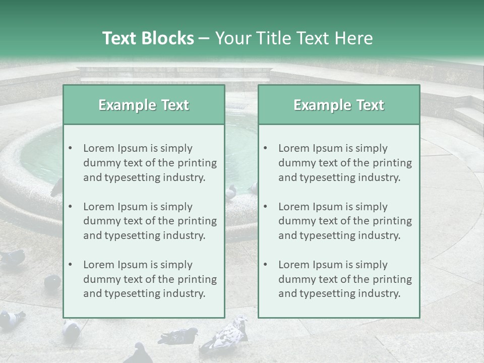 Marble Garden Building PowerPoint Template