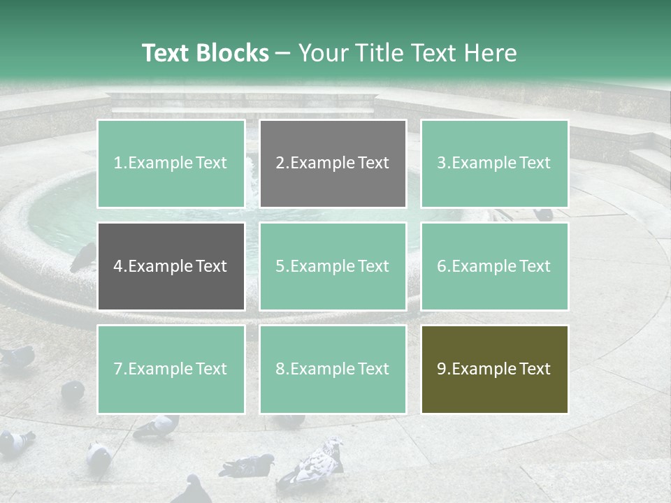 Marble Garden Building PowerPoint Template