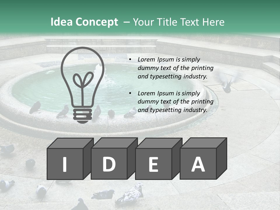 Marble Garden Building PowerPoint Template