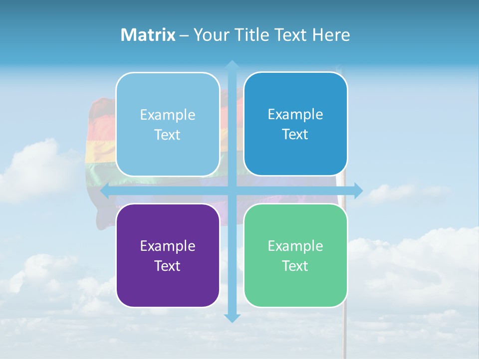 A Rainbow Flag Is Flying In The Sky PowerPoint Template