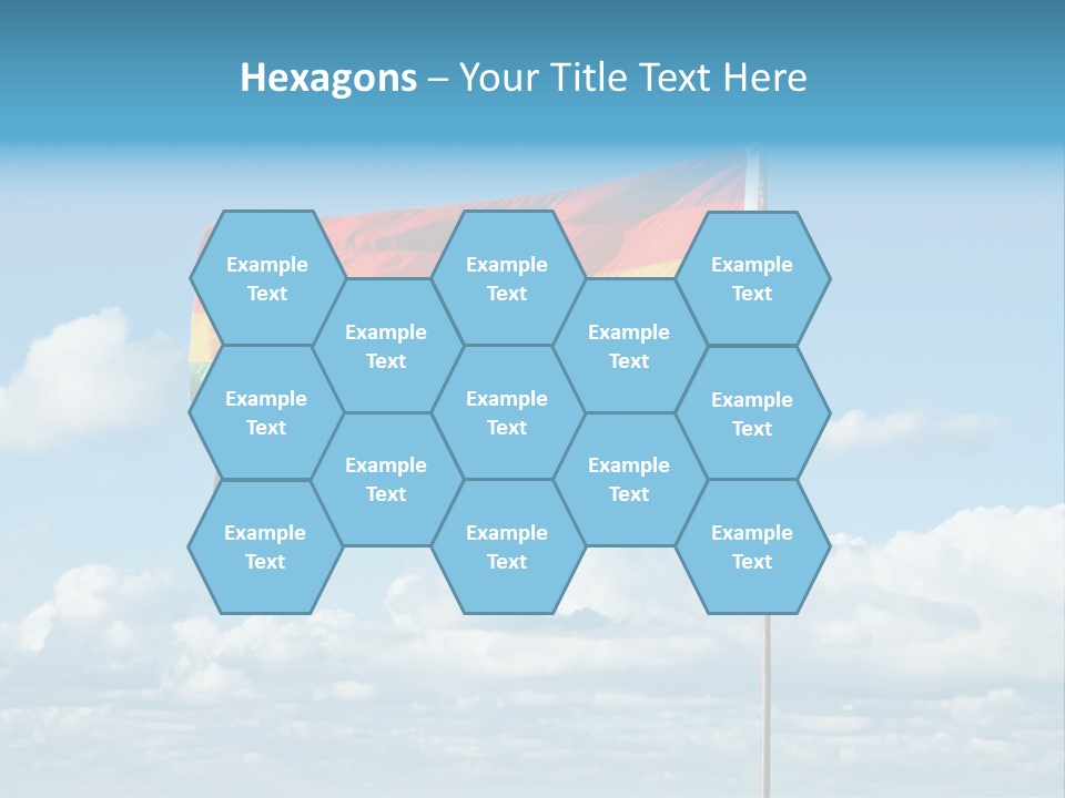 A Rainbow Flag Is Flying In The Sky PowerPoint Template