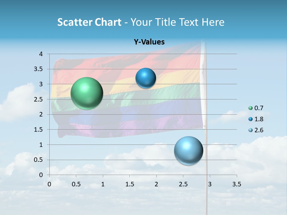 A Rainbow Flag Is Flying In The Sky PowerPoint Template